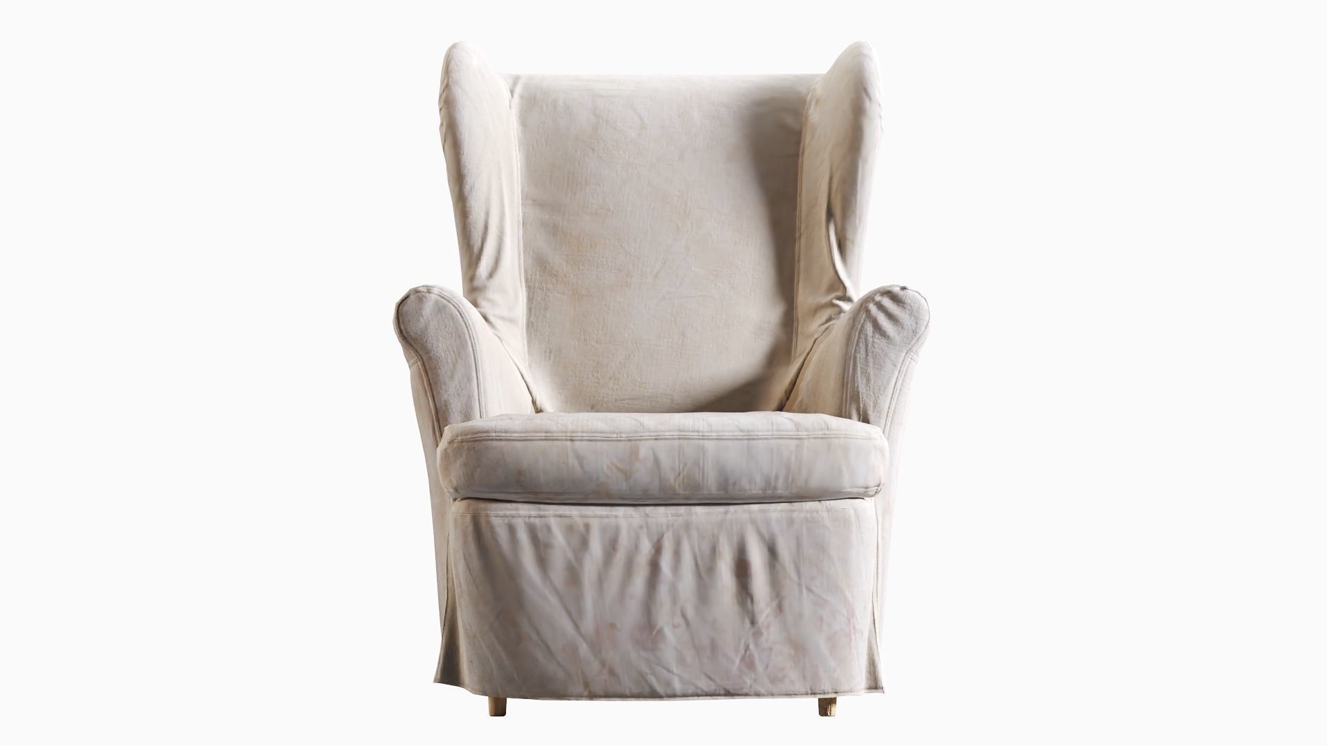 Low Poly IKEA Strandmon Low-poly 3D model_4