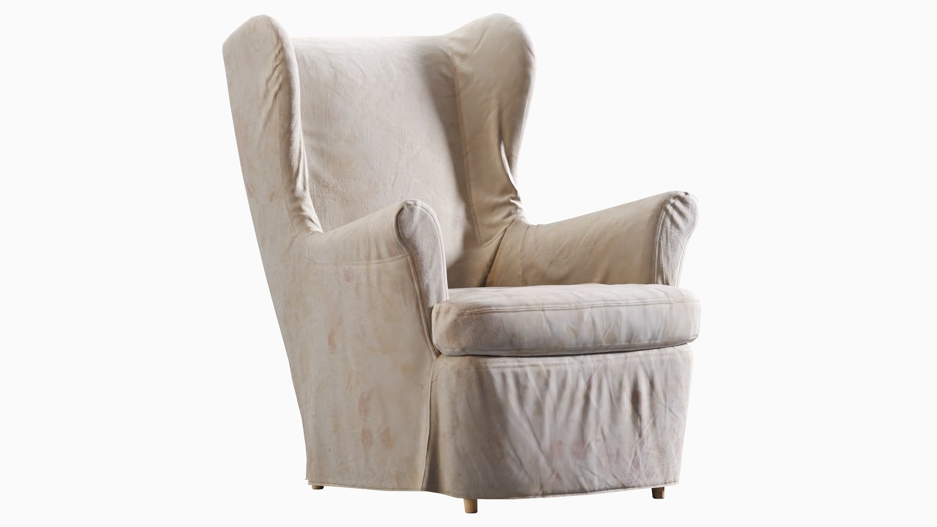 Low Poly IKEA Strandmon Low-poly 3D model_3