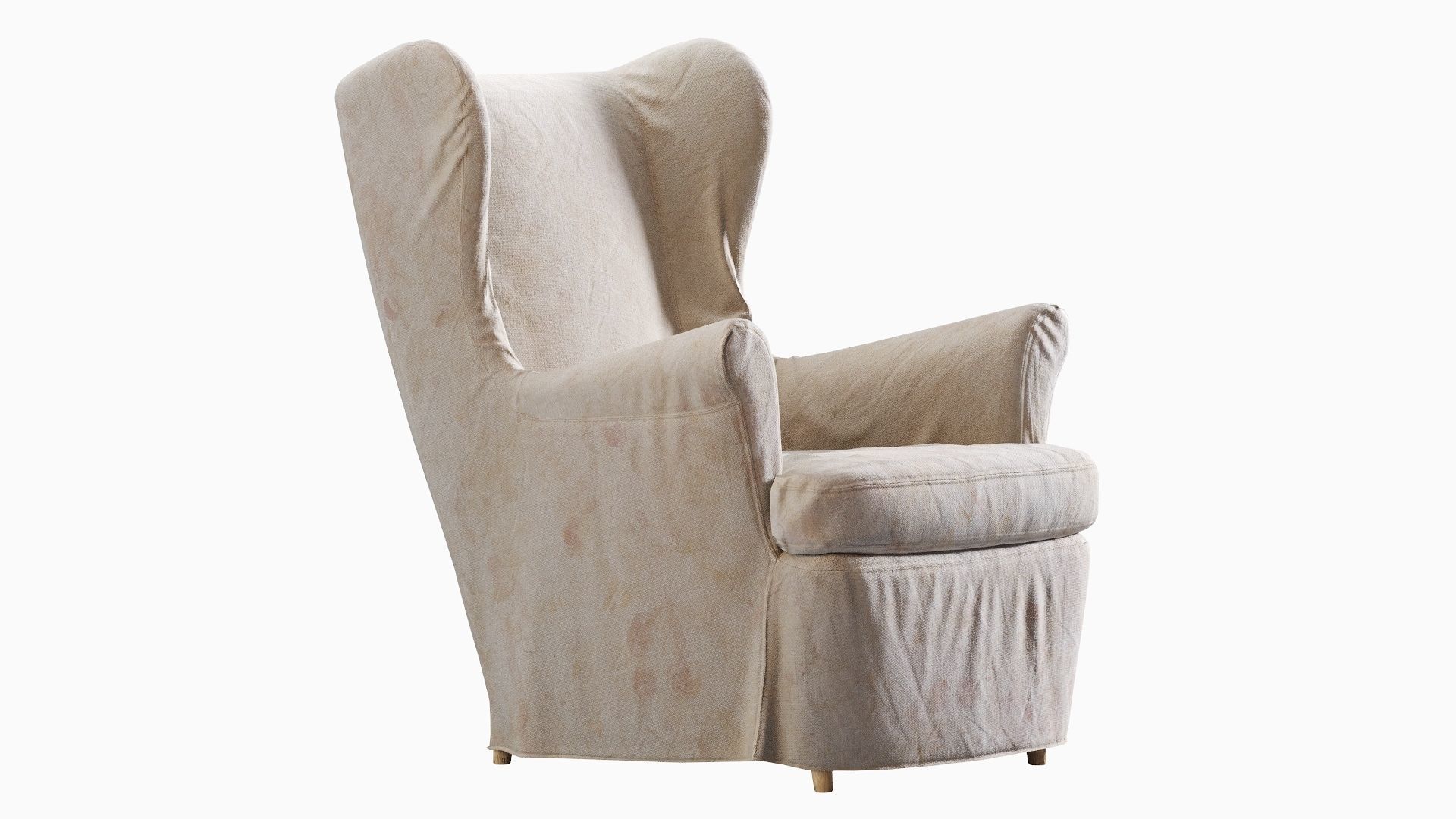 Low Poly IKEA Strandmon Low-poly 3D model_6