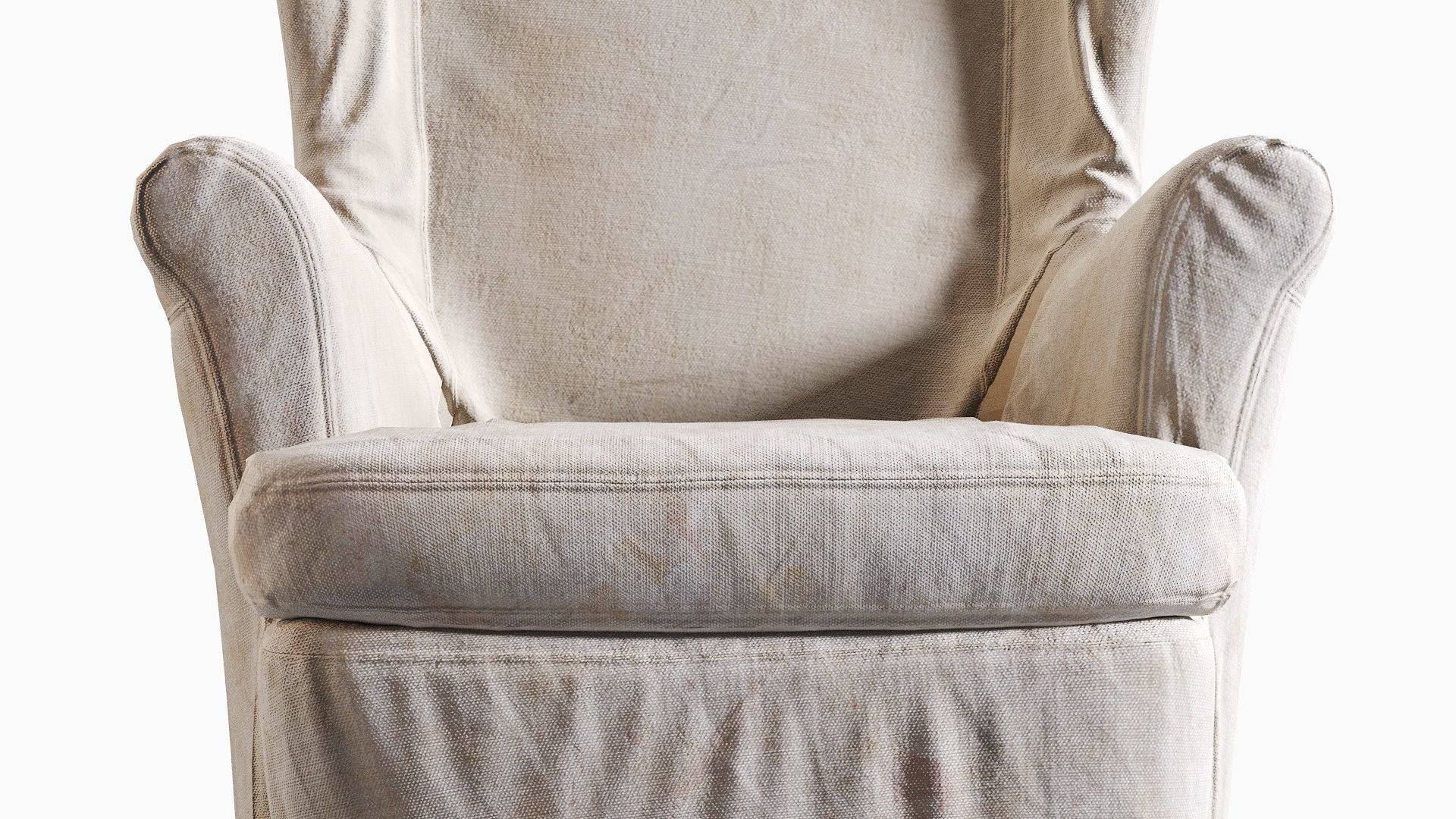 Low Poly IKEA Strandmon Low-poly 3D model_11