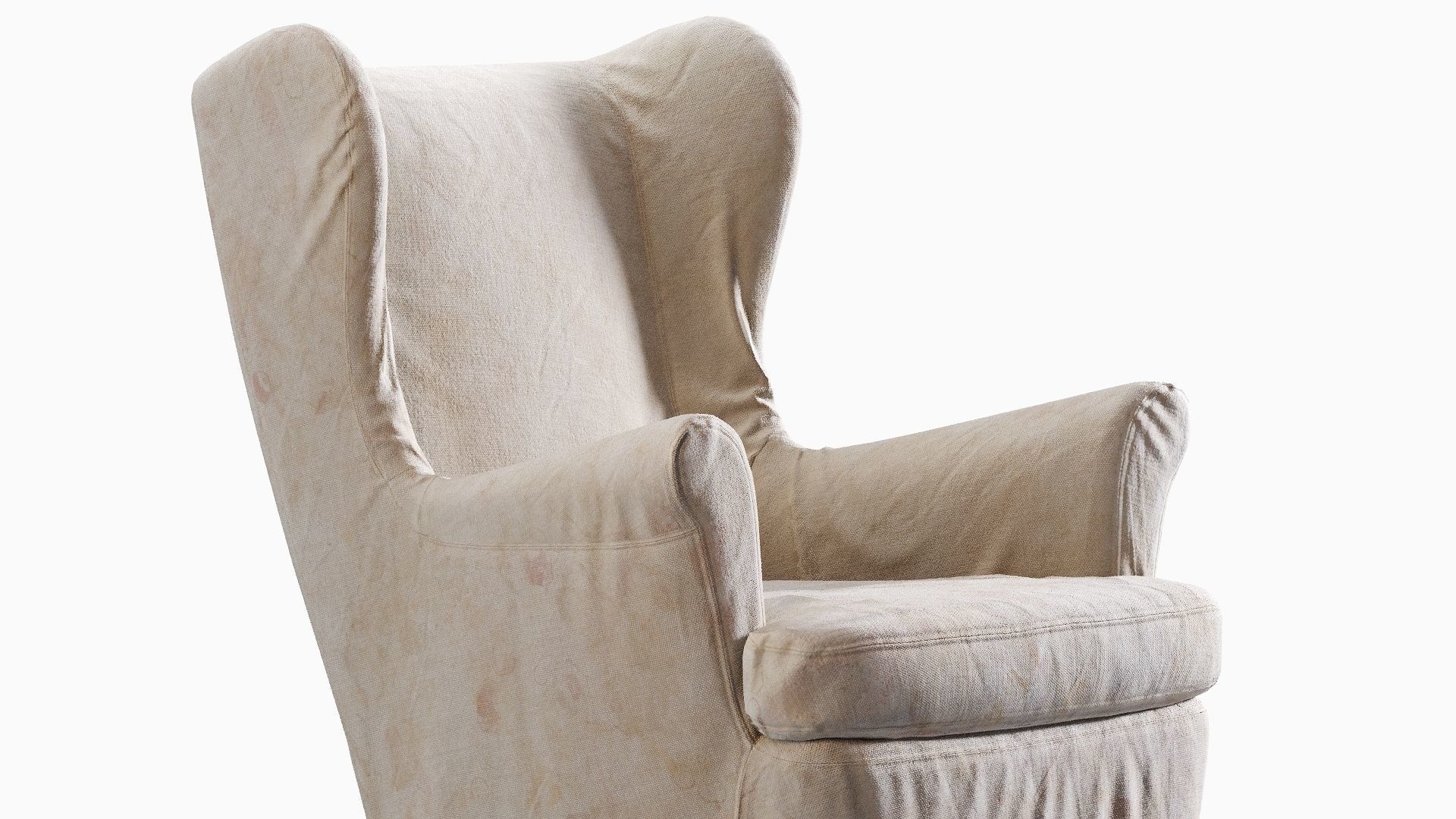 Low Poly IKEA Strandmon Low-poly 3D model_9