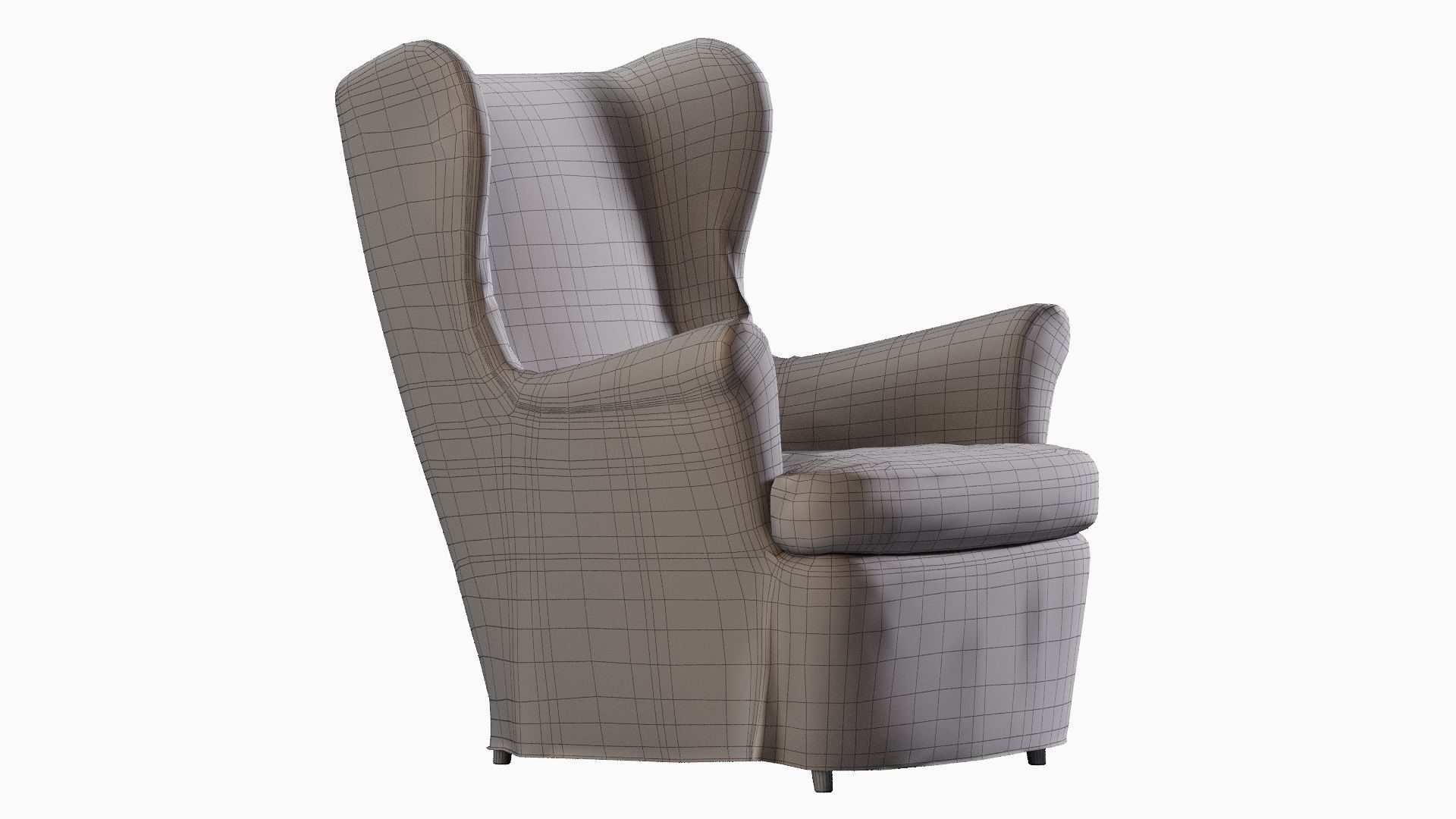 Low Poly IKEA Strandmon Low-poly 3D model_15