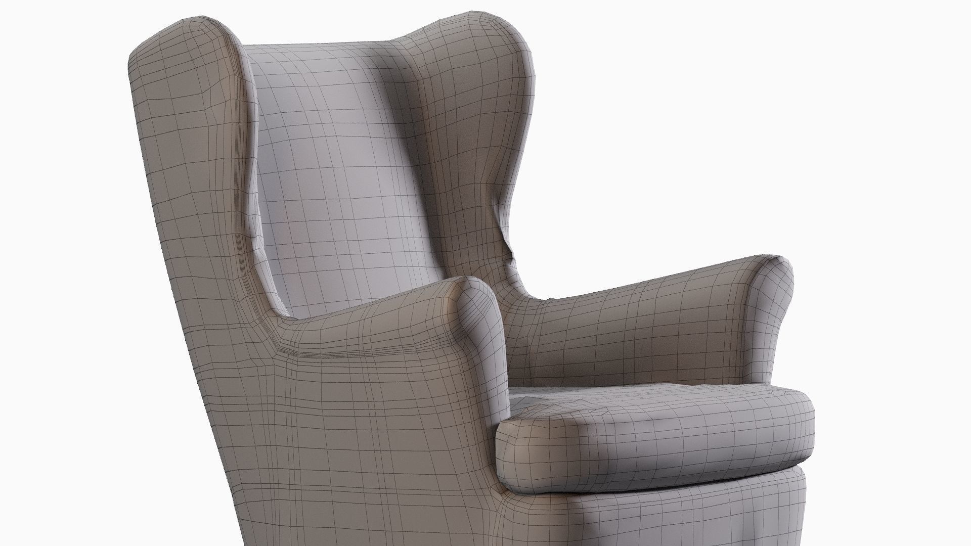 Low Poly IKEA Strandmon Low-poly 3D model_18