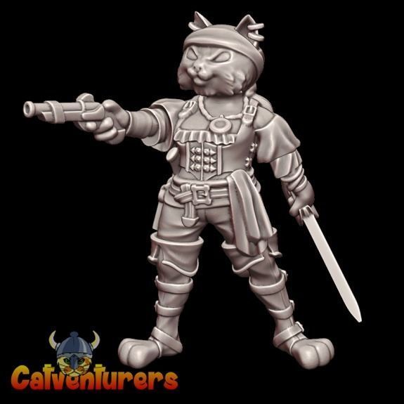Female Pirate Cat 3D print model_6