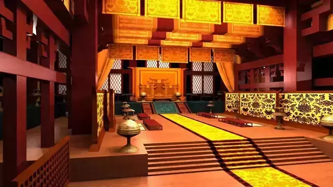 The palace lobby of the Qin and Han Dynasties in China