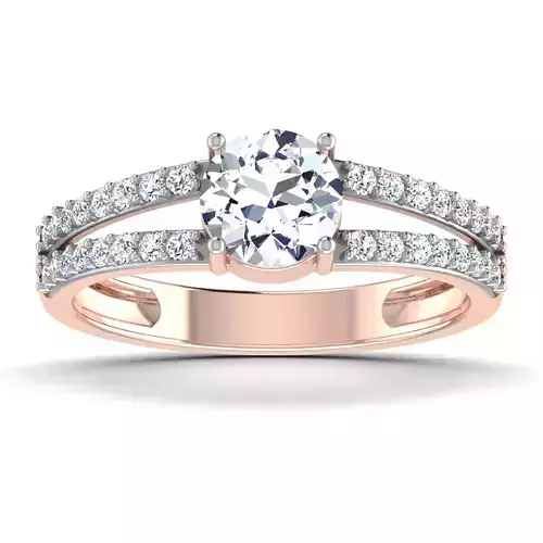 Women Solitaire Ring 3dm stl render details 3D print model