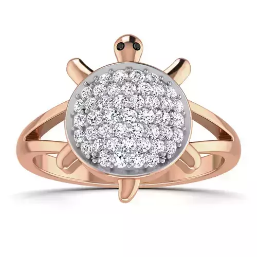 Tortoise Diamond Ring 3dm stl render details 3D print model