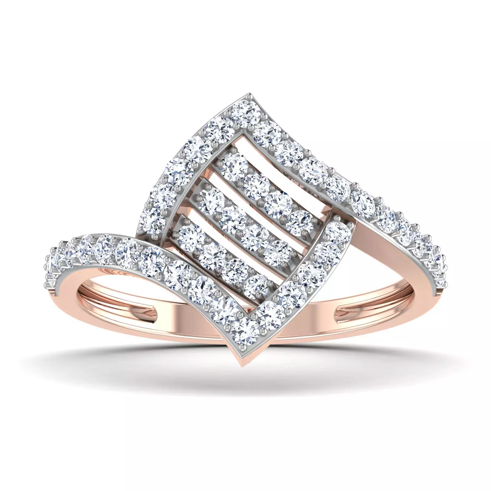 Women Diamond Ring 3dm stl render details 3D print model_0