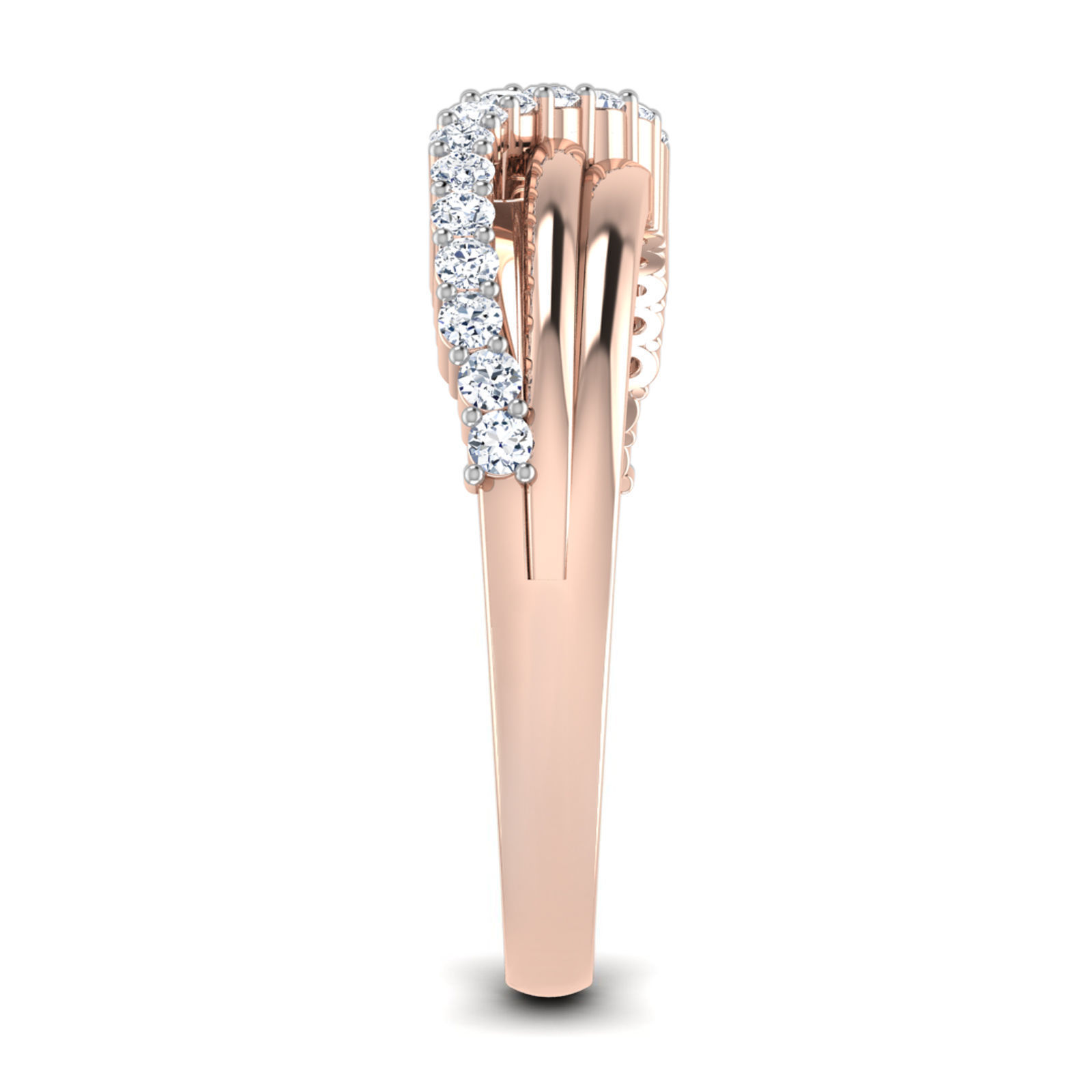 Women Diamond Ring 3dm stl render details 3D print model_3
