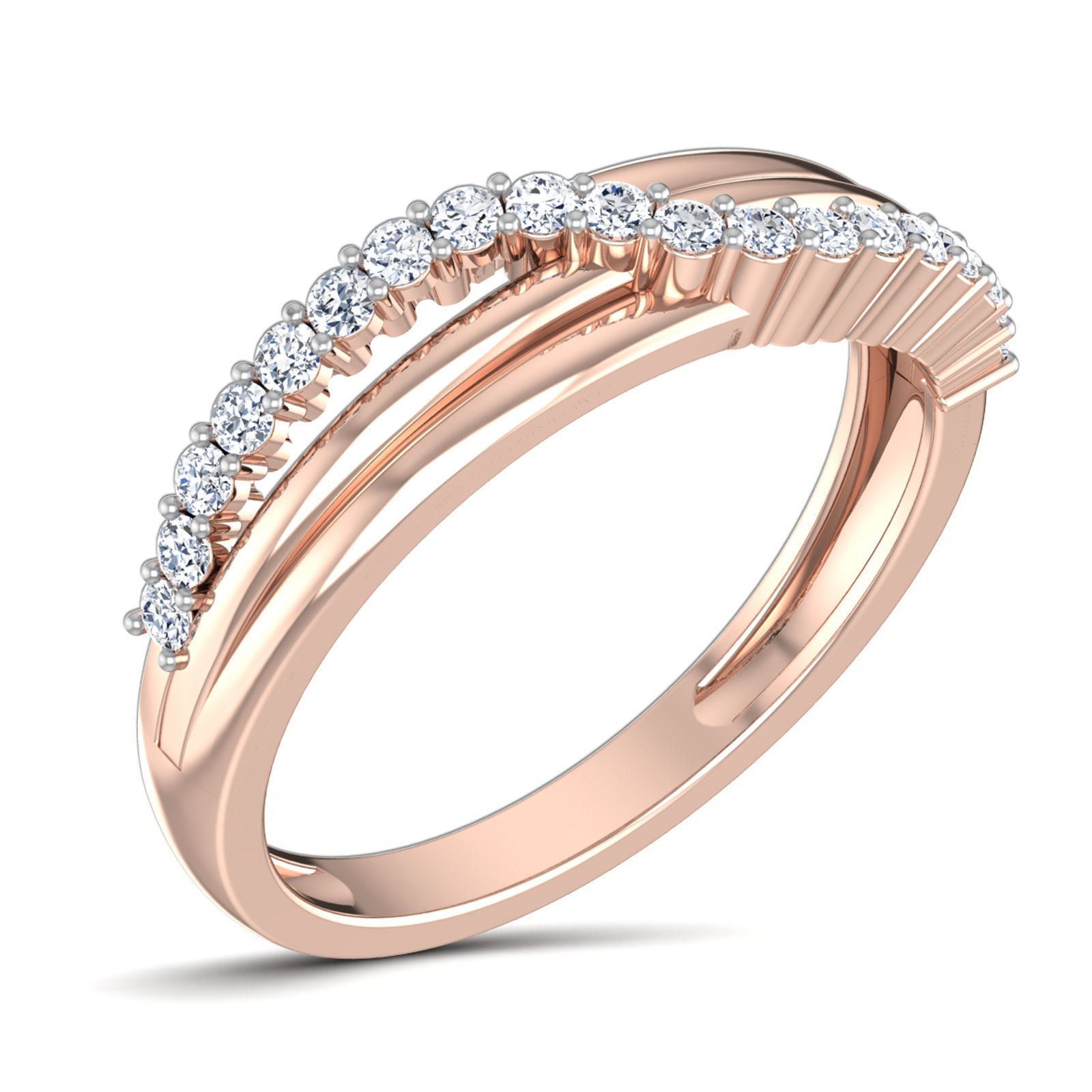 Women Diamond Ring 3dm stl render details 3D print model_1