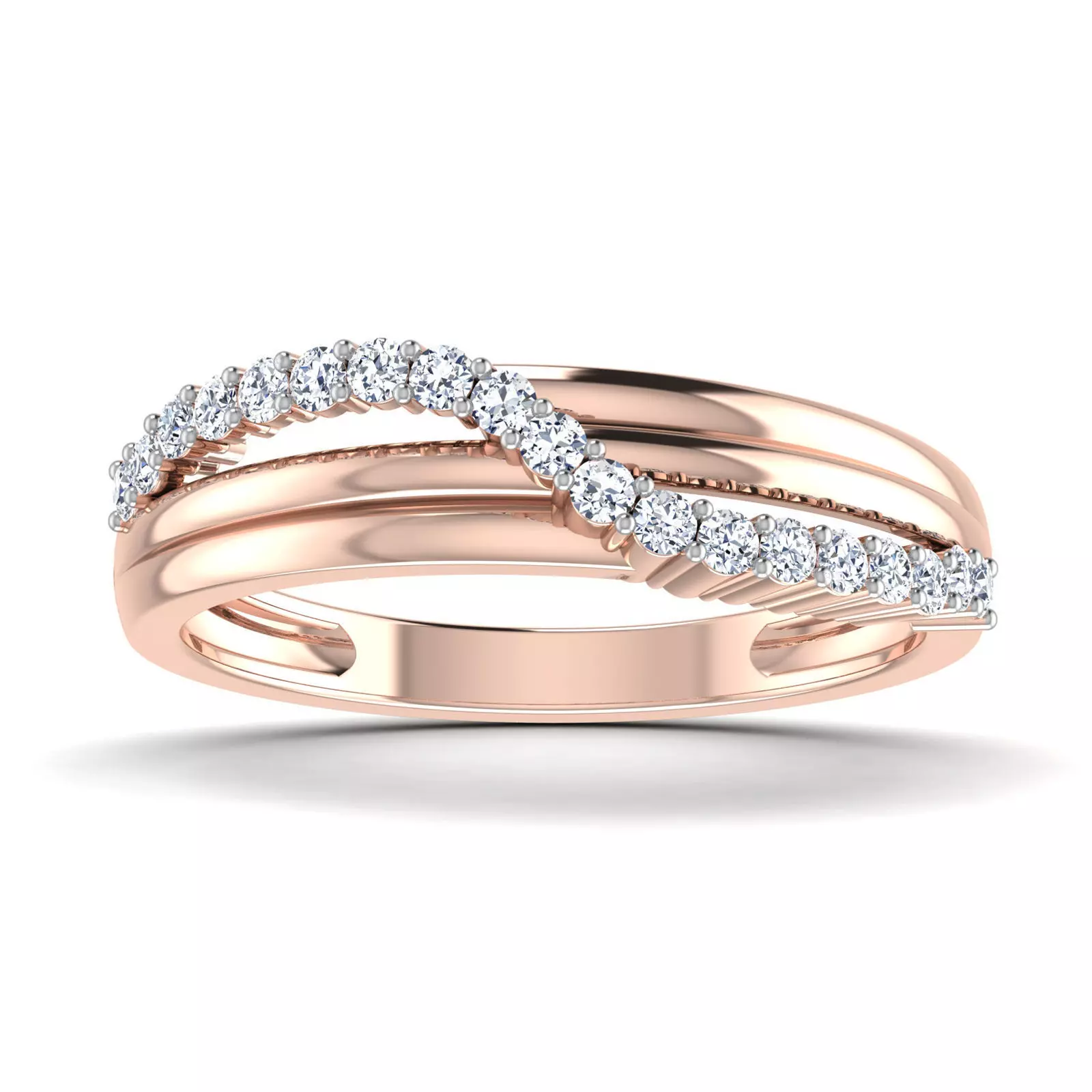 Women Diamond Ring 3dm stl render details 3D print model_0