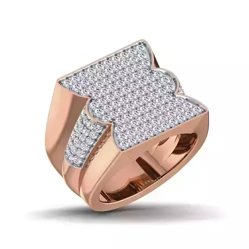 Gents Groom Mens Diamond Band Ring 3dm stl render details 3D print model