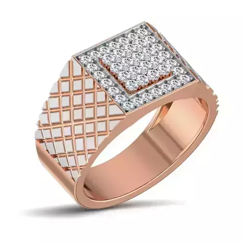 Gents Groom Mens Diamond Band Ring 3dm stl render details 3D print model