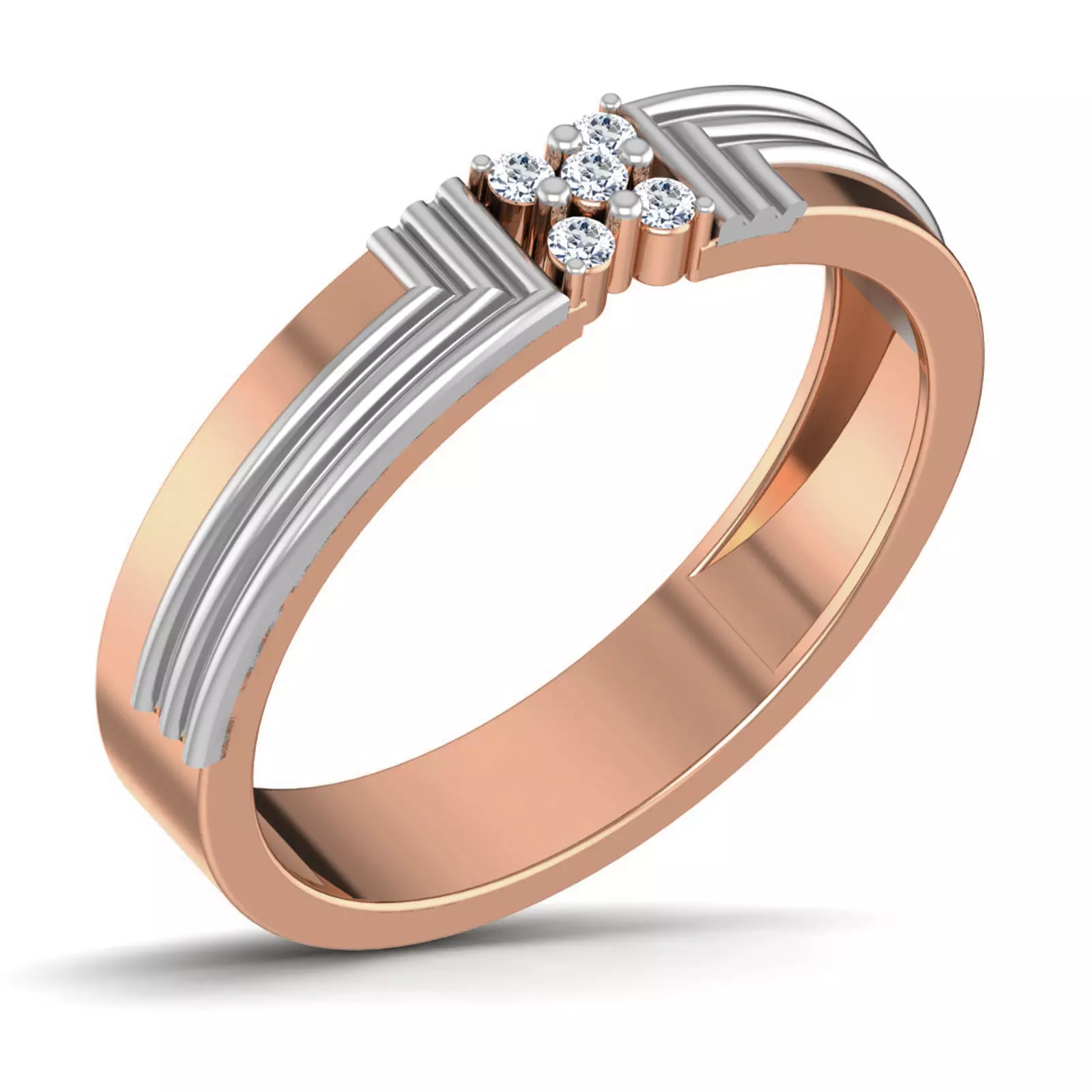 Gents Groom Mens Diamond Band Ring 3dm stl render details 3D print model