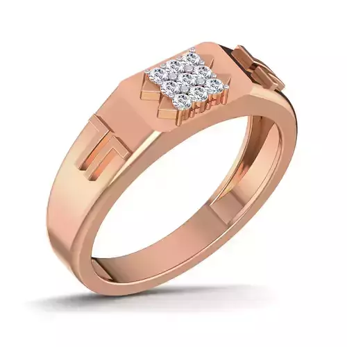 Gents Groom Mens Diamond Band Ring 3dm stl render details 3D print model