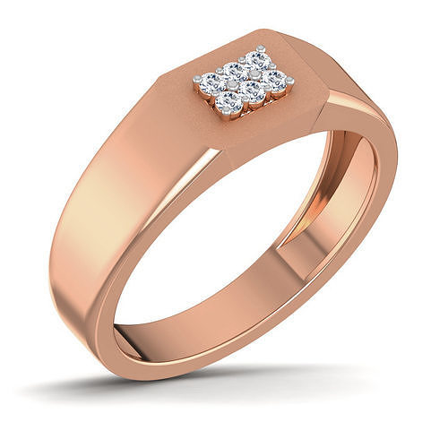 Gents Groom Mens Diamond Band Ring 3dm stl render details 3D print model