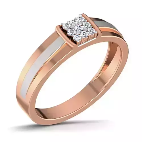 Gents Groom Mens Diamond Band Ring 3dm stl render details 3D print model