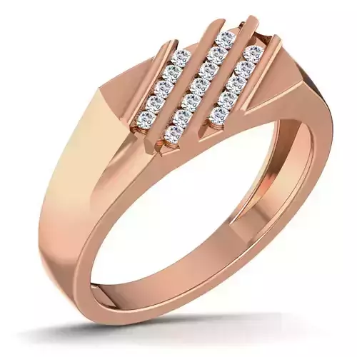 Gents Groom Mens Diamond Band Ring 3dm stl render details 3D print model