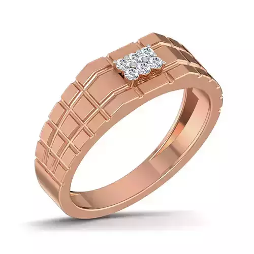 Gents Groom Mens Diamond Band Ring 3dm stl render details 3D print model