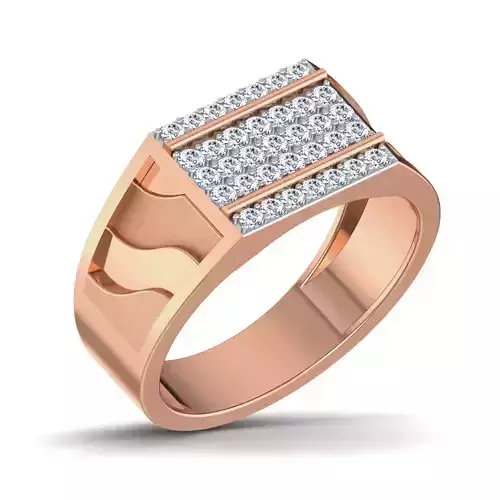 Gents Groom Mens Diamond Band Ring 3dm stl render details 3D print model
