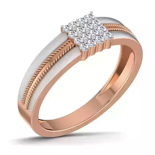 Gents Groom Mens Diamond Band Ring 3dm stl render details 3D print model