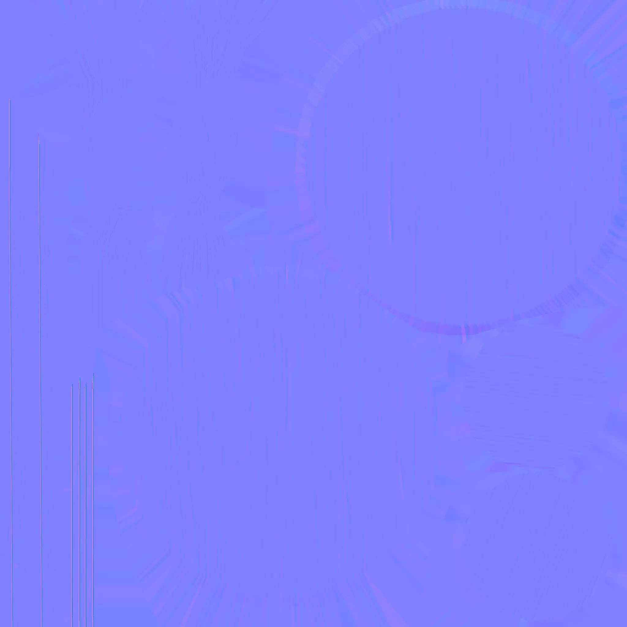 Round Table and Chairs for Game Low-poly 3D model_25