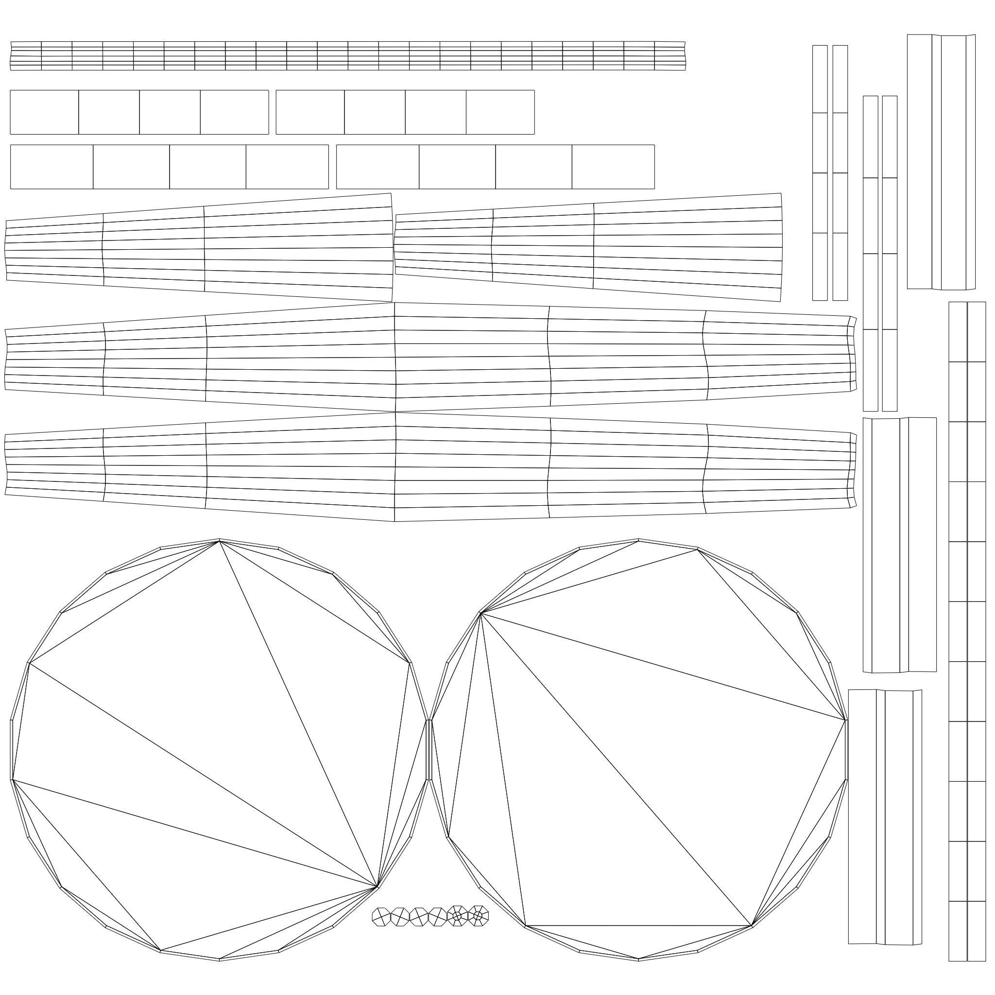 Round Table and Chairs for Game Low-poly 3D model_6