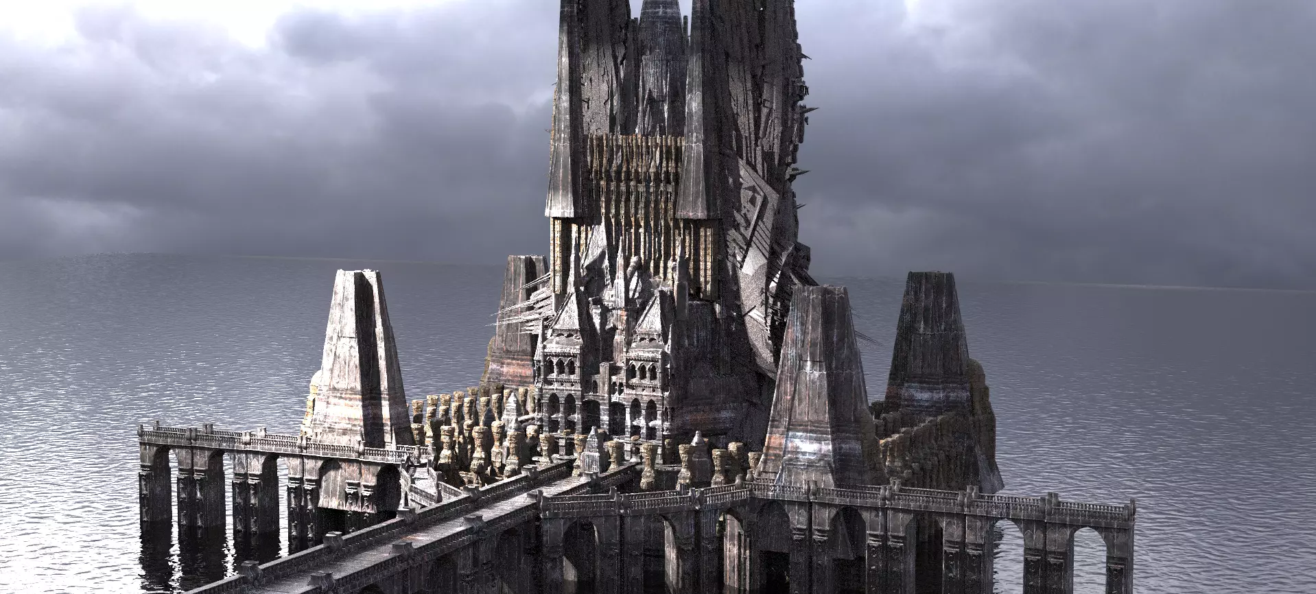 Dukes Dark Castle  Kitbash 3D model_0