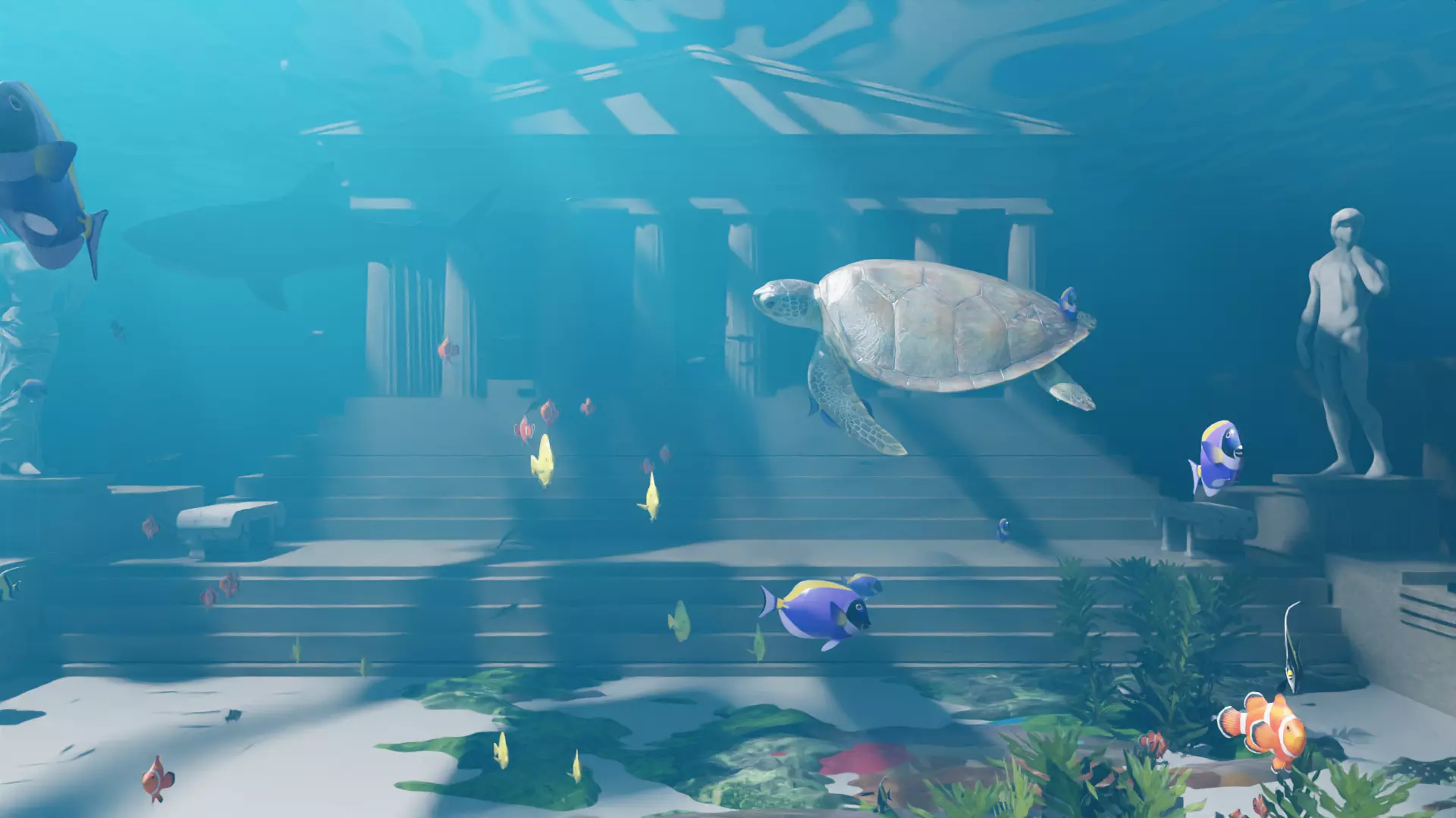 Underwater scene - ancient ruins 3D model