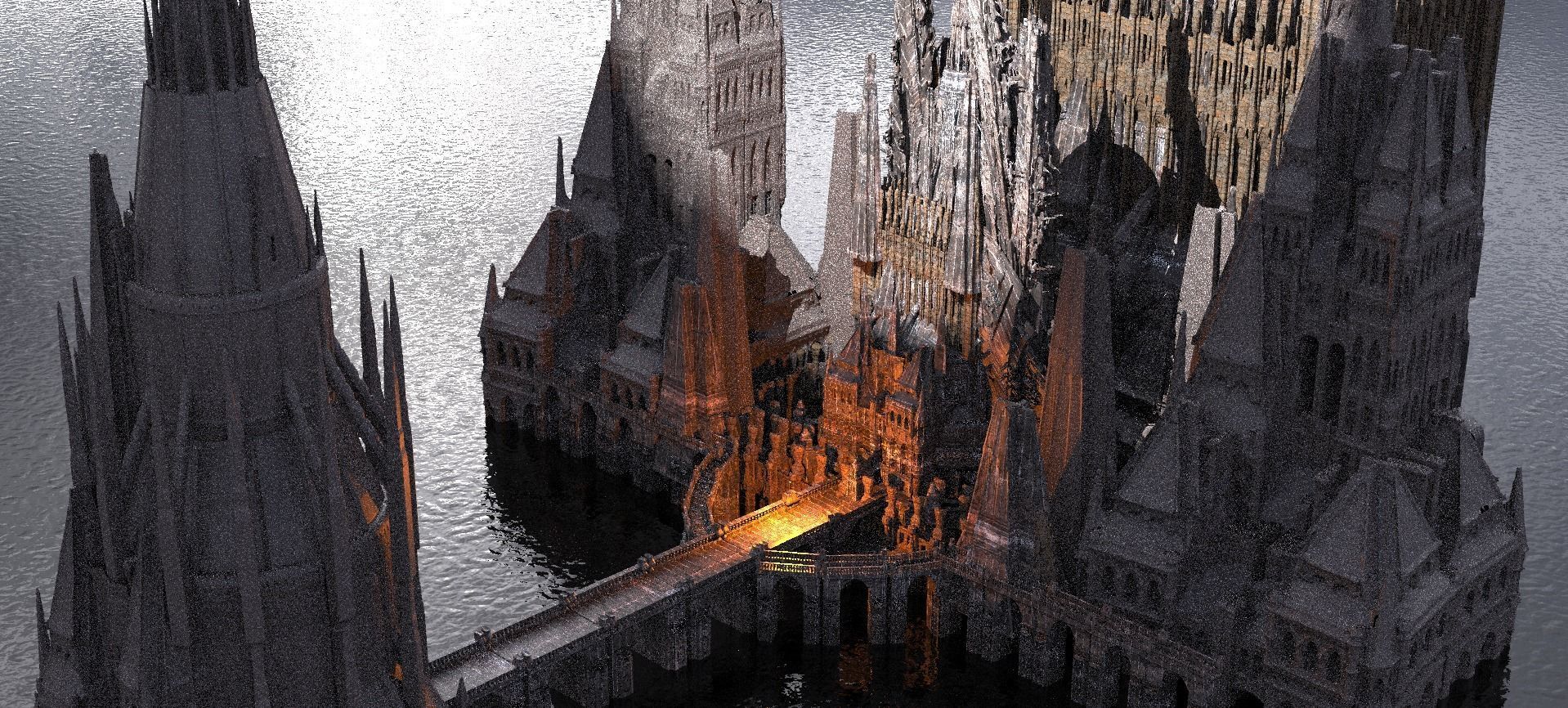 Dukes Dark Castle Tower Capital 3D model_1