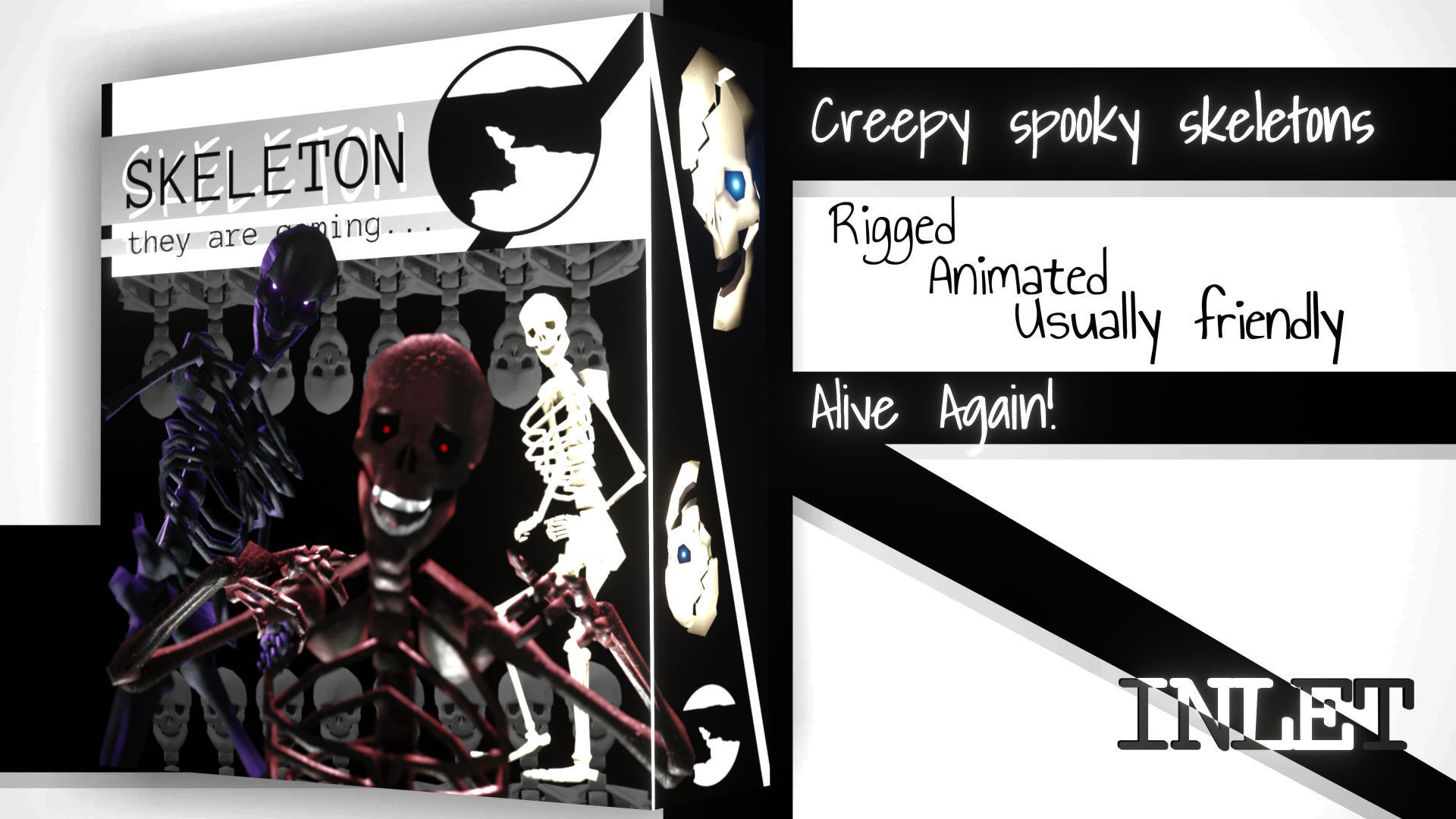 Rigged Human Skeleton Animated 3D model_7