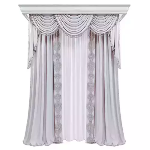 Curtains565 curtain Low-poly 3D model