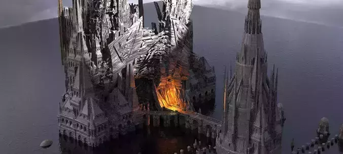 Dukes Arch Tower Kitbash  3D model