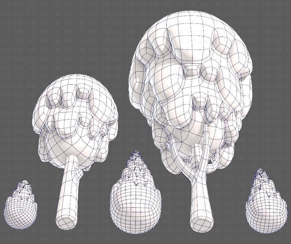 Trees Cartoon V24 Low-poly 3D model_38