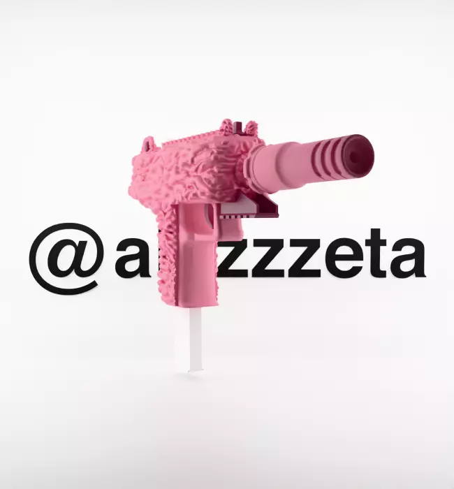 Kaws Uzi BFF Half Flayed Open for Print 3D print model_37