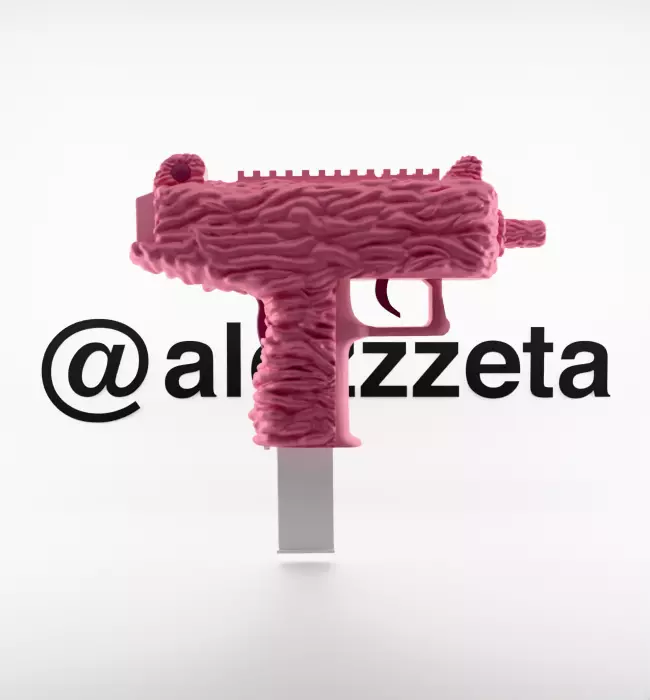 Kaws Uzi BFF Half Flayed Open for Print 3D print model_18