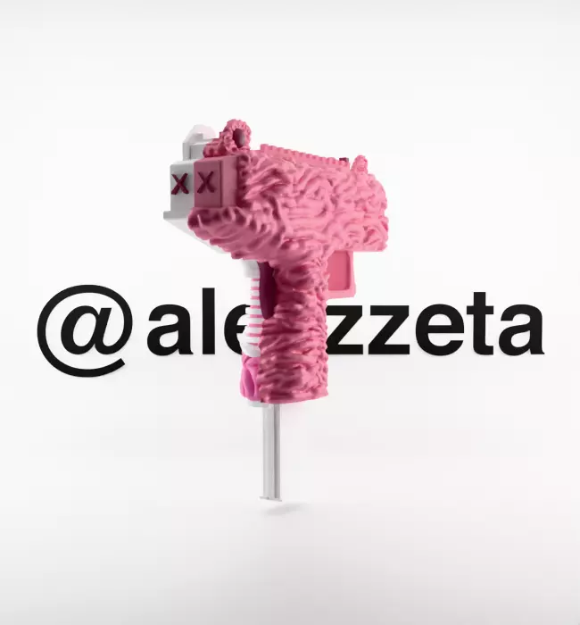 Kaws Uzi BFF Half Flayed Open for Print 3D print model_17
