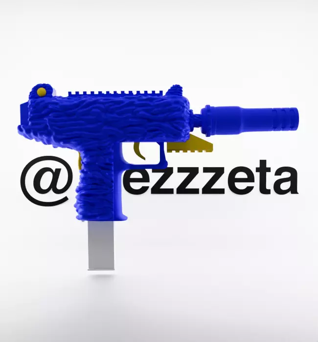 Kaws Uzi BFF Half Flayed Open for Print 3D print model_24