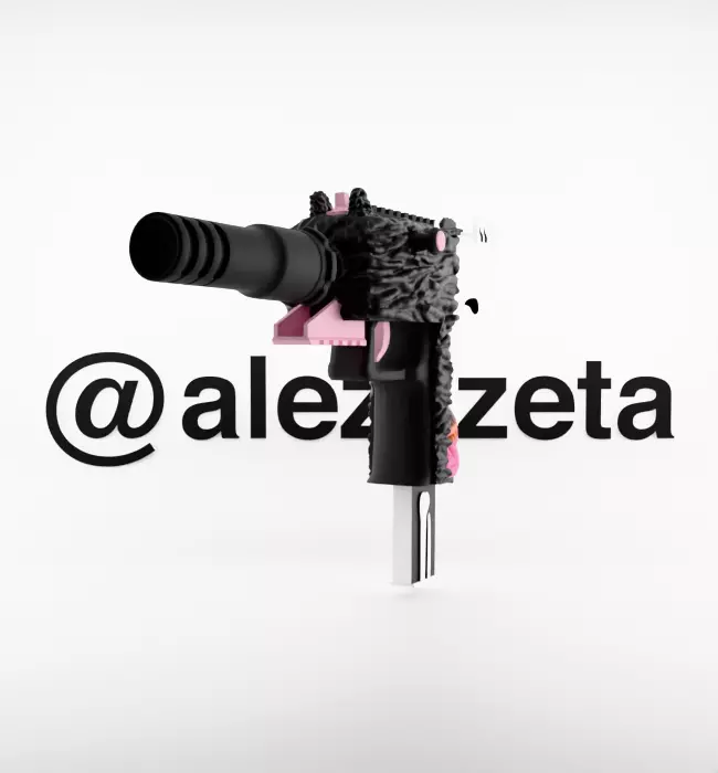 Kaws Uzi BFF Half Flayed Open for Print 3D print model_32