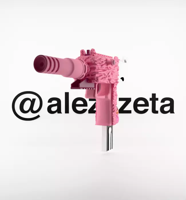 Kaws Uzi BFF Half Flayed Open for Print 3D print model_38