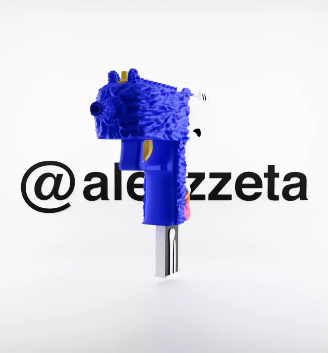 Kaws Uzi BFF Half Flayed Open for Print 3D print model_8