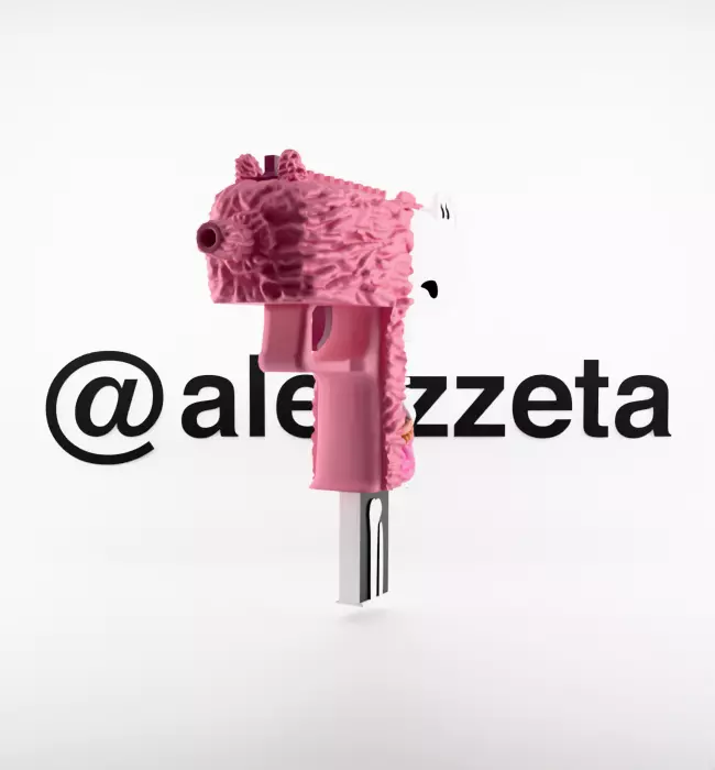 Kaws Uzi BFF Half Flayed Open for Print 3D print model_20