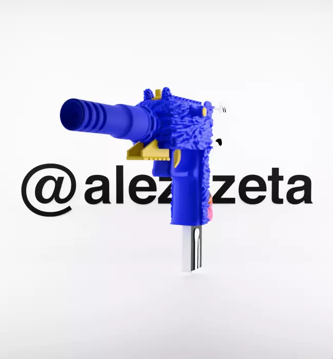 Kaws Uzi BFF Half Flayed Open for Print 3D print model_26