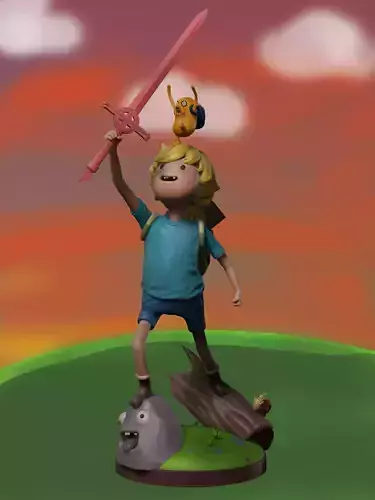 Finn and Jake - Adventure Time 3D Print Model 3D print model