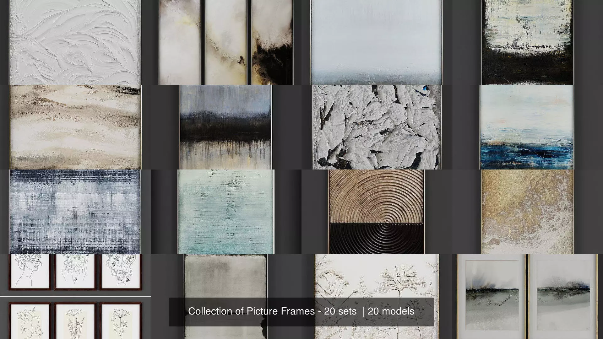 Collection of Picture Frames - 20 sets  _0