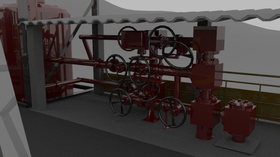 Oil rig 3D model_1