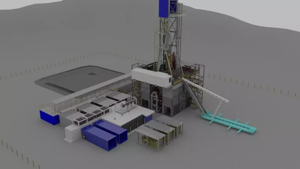 Oil rig 3D model_0