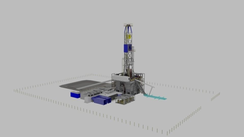 Oil rig 3D model_3