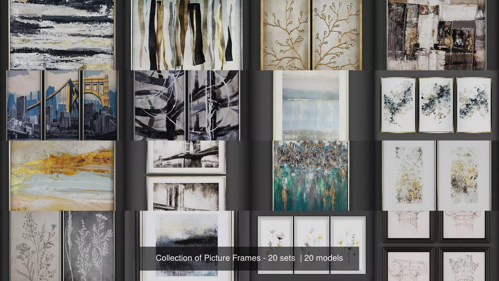 Collection of Picture Frames - 20 sets  _0