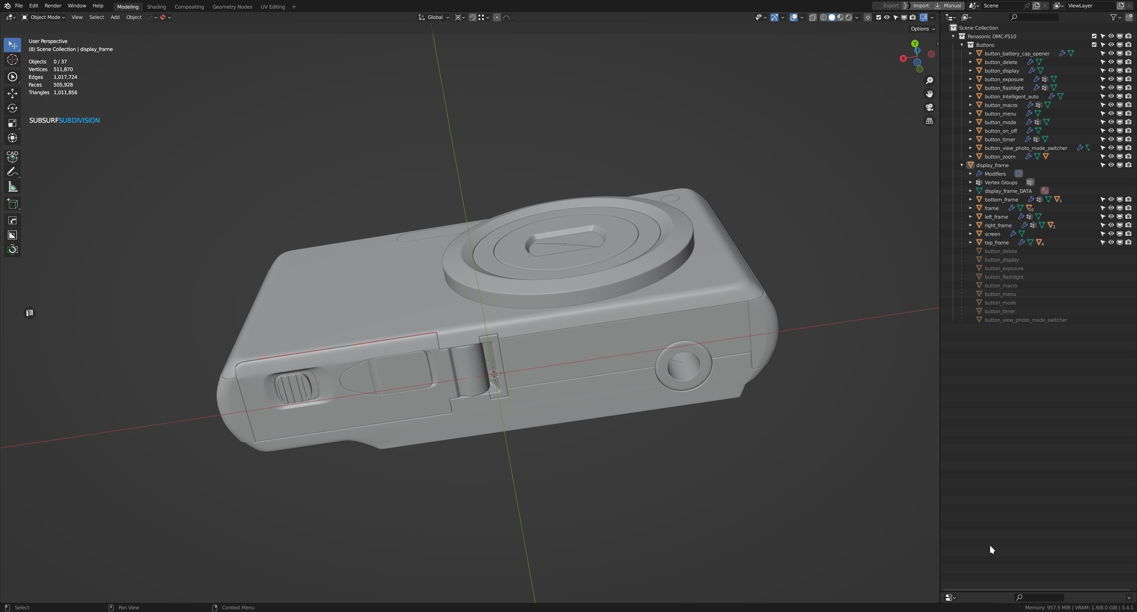Camera Panasonic DMC-FS10 3D model_7
